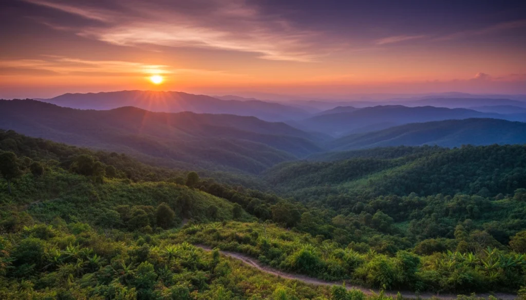 Golden hour view of Chiang Mai